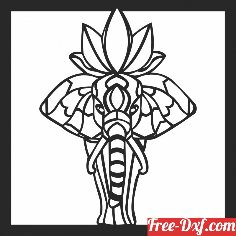 Download Hindu elephant wall decor z2rIW High quality free Dxf fi