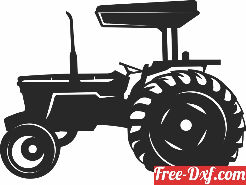 Download tractor clipart silhouette zC1Qs High quality free Dxf f