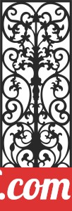 Decorative floral pattern screen door