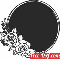 download flower frame wreath ring cliparts free ready for cut
