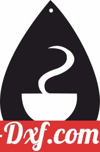 Coffee Cup ornament Silhouette sign