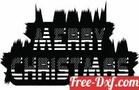 download Merry christmas sign free ready for cut