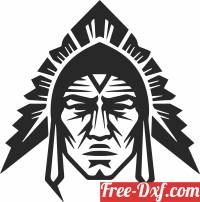 download Indian Head Native American free ready for cut