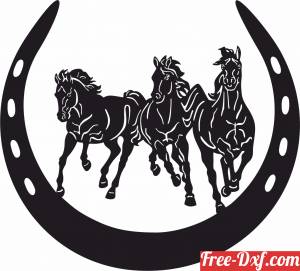 download horseshoe sign scene free ready for cut