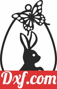 easter egg rabbit and butterfly ornament