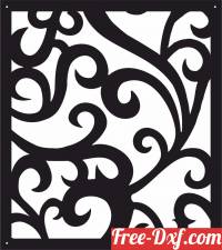 download decorative panel screen pattern clipart free ready for cut