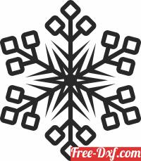download christmas Snowflake ornament free ready for cut