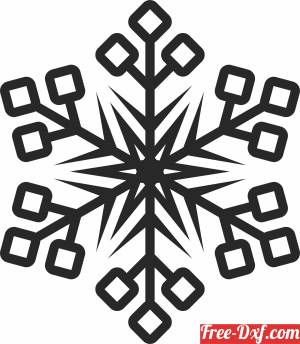 download christmas Snowflake ornament free ready for cut