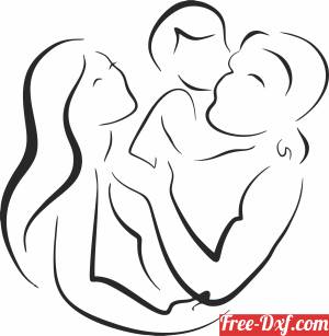 download parents hugging baby clipart free ready for cut