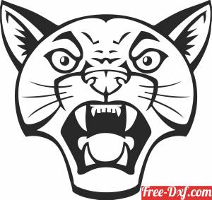 download wild panther head wall decor free ready for cut
