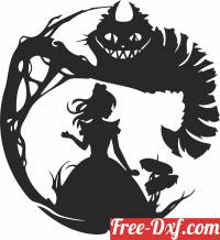 download Alice In Wonderland halloween clipart free ready for cut