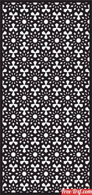 download decorative wall screen door geometric panel pattern free ready for cut
